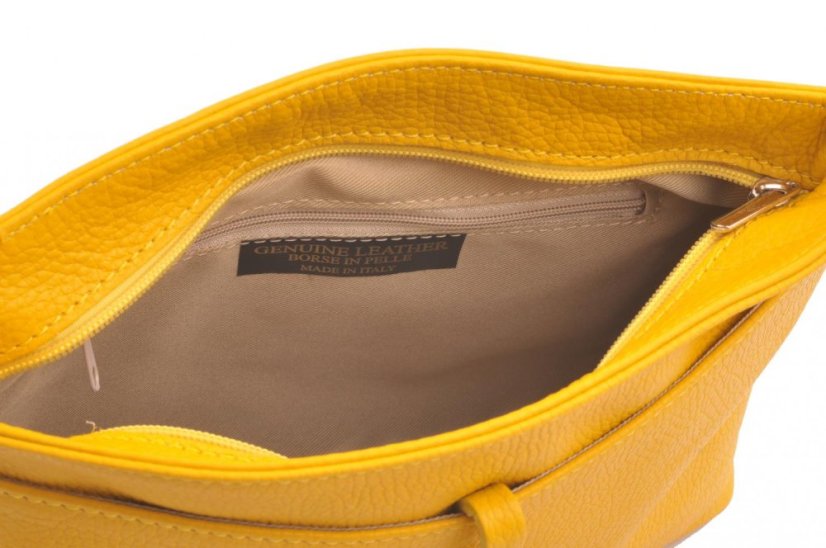 Dámská kožená crossbody kabelka 5085 žlutá
