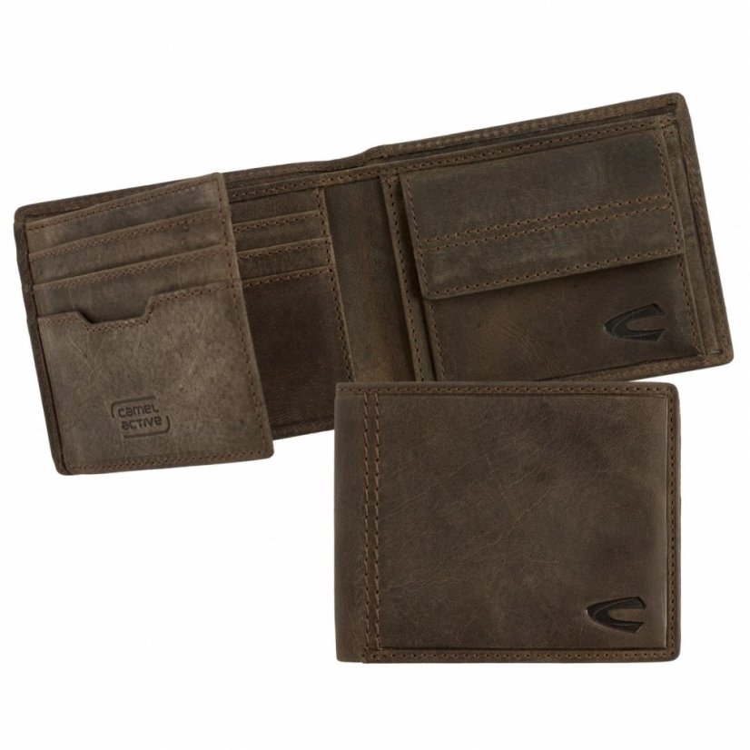 Camel Active Malá pánská kožená peněženka hnědá  277-702-29 RFID SAFE