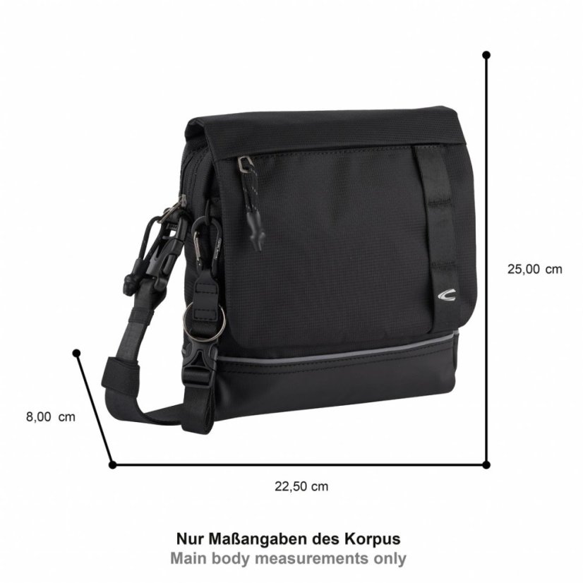 Camel Active Connect Flap Bag S pánská taška přes rameno černá 012224