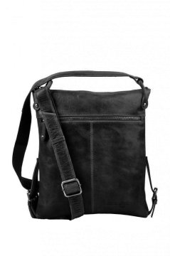 Dámská kožená kabelka přes rameno LederArt LA-105 černá