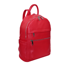 MAXFLY Menší kožený batoh 5640 červený