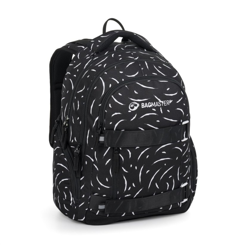 Bagmaster školní set  NOMAD 25 A – černo-bílý (batoh + penál)