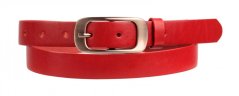 Dámský úzký kožený pásek Penny Belts 173-93 červený
