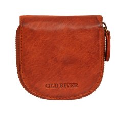 Old River Peněženka na drobné kožená podkova se zipem 91179 světle hnědá