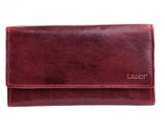 Dámská dlouhá peněženka  kožená V-40/T tmavě červená - vínová