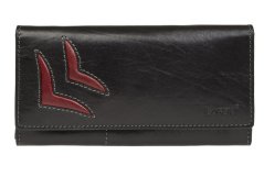 Dámská kožená peněženka Lagen 6011/T Black/Red