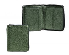 Dámská peněženka celá na zip VZOREK GREEN metalická zelená