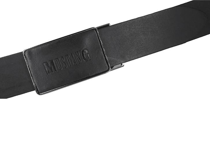 Kožený černý pásek Mustang AUTOMAT MG2065L14-0790 černý