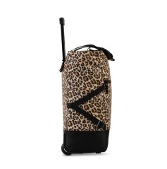 Nákupní taška na kolečkách Fabrizio PUNTA Wheel – hnědá s leopardím motivem 10008-0112