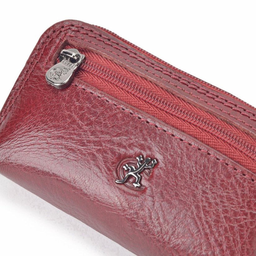 Dámská kožená klíčenka Cosset 4475 KOMODO Bordeaux