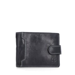 Pánská kožená peněženka Poyem 5209 černá zip na bankovky