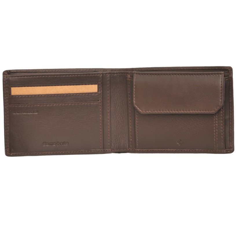 Samsonite Attack 2 SLG 151889-1320  pánská kožená peněženka hnědá