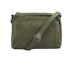 MaxFly Kožená crossbody kabelka 5542 oliva
