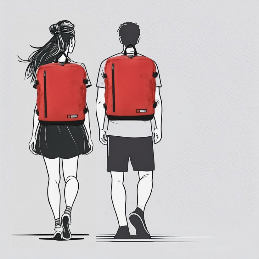 Kabinový batoh Amsterdam 54687-017 červený