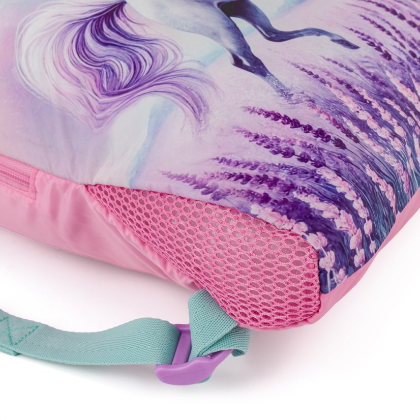Bagmaster 'LUMI 26 B velký školní set  (batoh, sáček, penál, lahev a box )- kůň, lehký ergonomický set pro prvňáčky
