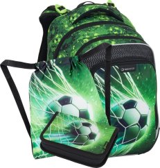 Bagmaster Malý školní set pro prvňáčky LUMI 25 B fotbal (batoh + penál + sáček na  tělocvik)