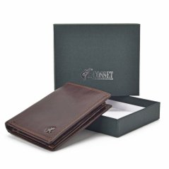 Pánská kožená peněženka Cosset 4501 komodo hnědá