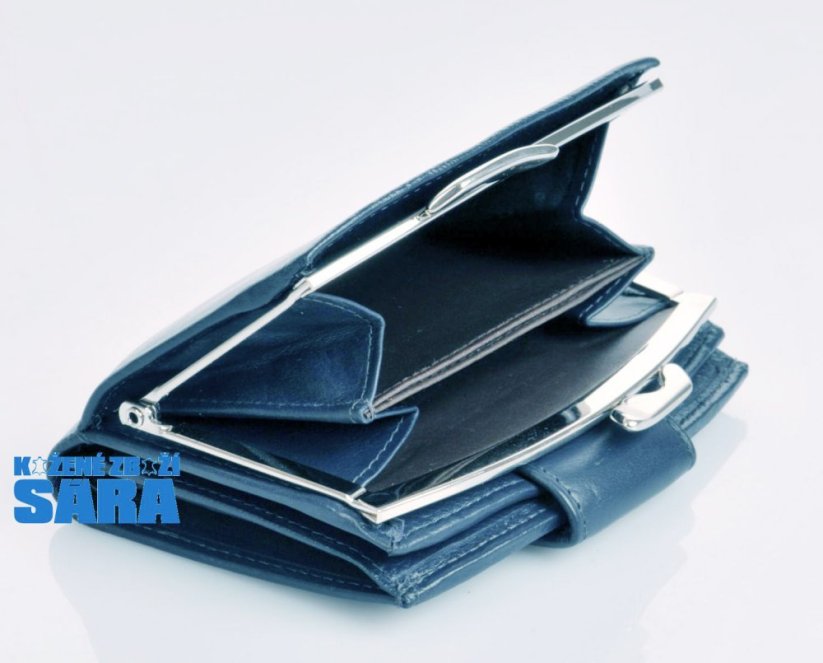 Arwel dámská kožená peněženka s rámečkem 511-4357 modrá