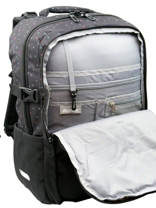 Bestway Cestovní batoh 40330-0198 černý/print 30 L,  49 × 35 × 15 cm