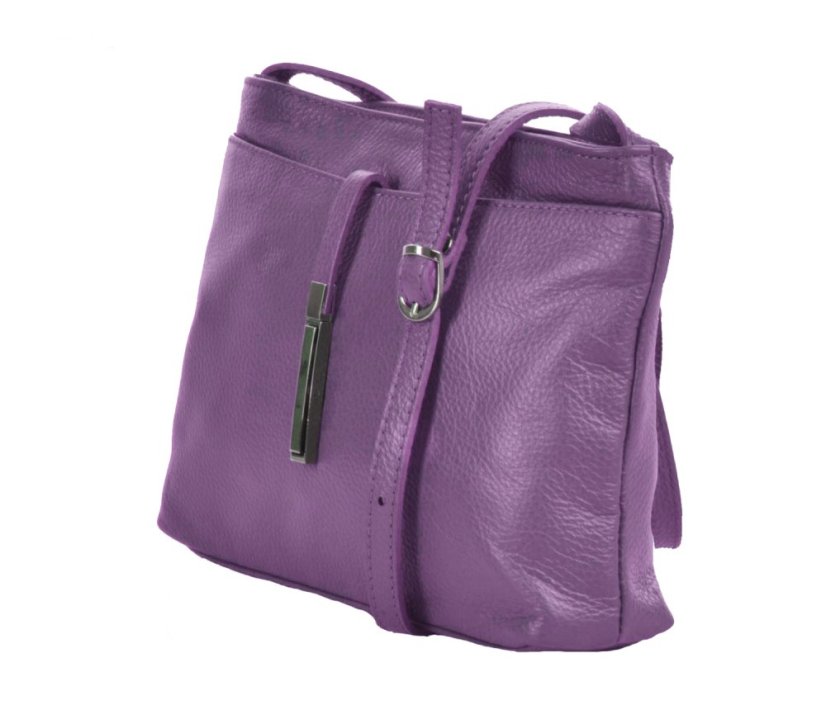 Dámská kožená crossbody kabelka 5085 fialová - 2. jakost
