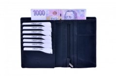 New bags leather Kožené pouzdro na pas a doklady 6056 černé
