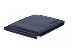 Kožená dolarka bez kapsy na drobné černá s RFID ochranou KFF-25