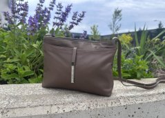 MaxFly kožená kabelka 5085 taupe - nugátová