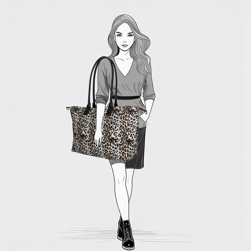 Enrico Benetti Claire Shopper - Stylová velká béžovo-černá kabelka 25001-406