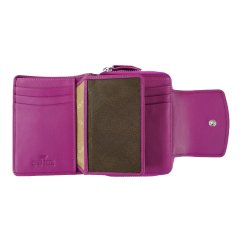 Braun Büffel Dámská peněženka z hladké kůže s RFID ochranou – střední velikost 41353-294-084 Purple Plum
