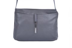 MaxFly Dámská kožená crossbody kabelka 5085 šedá