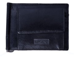Pánská kožená dolarka Lagen W-2010 – černá