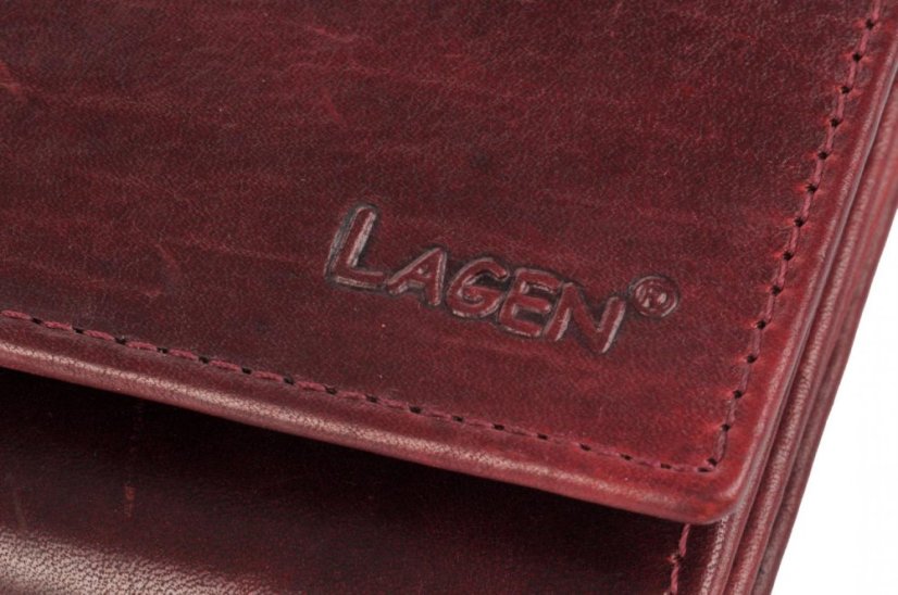 Dámská kožená peněženka Lagen 6011/T W.Red/Black