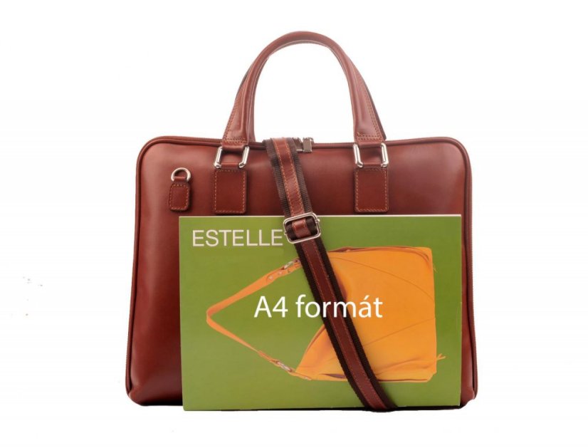 Giglio leather Dámská kožená crossbody aktovka 3920 hnědá