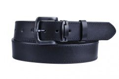 Pánský kožený černý pásek 9-1-60 šířka 40 mm