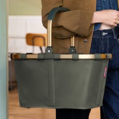 Reisenthel Carrybag Urban Forest Gold – moderní nákupní košík zelený BK5054