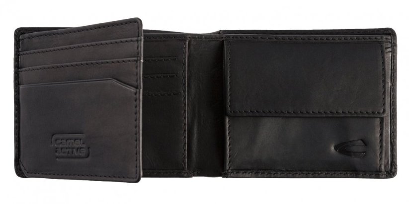 Camel Active Malá pánská kožená peněženka černá 280-701-60 RFID SAFE