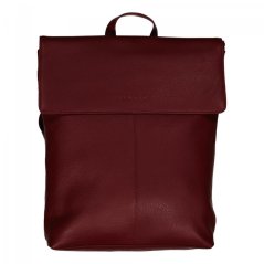 Dámský kožený batoh do města ET-116 tmavě červený