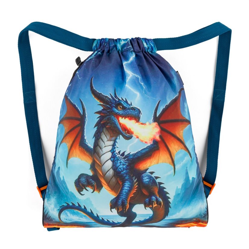 Bagmaster Malý školní set LUMI 26 D batoh, sáček a penál - drak, lehký ergonomický set pro prvňáčky