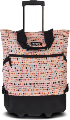 Nákupní taška na kolečkách 10008-3998 Punta Wheel oranžová s puntíky