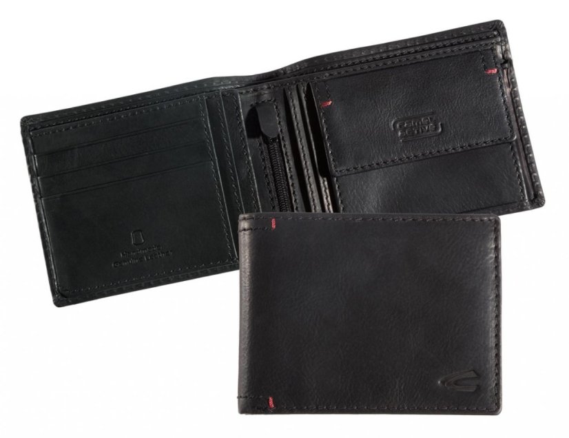 Camel Active Salamanca Horizontal Wallet Kožená větší černá peněženka 181-703-60 černá