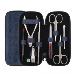 Manikúra MAGDALÉNA – 8dílná sada v luxusním modrém pouzdře 230401-598