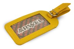 Arwel kožená visačka na zavazadlo 619-5405 žlutá