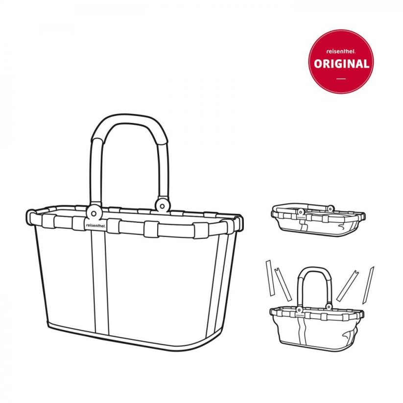 Nákupní košík Reisenthel Carrybag frame dots white BK7072