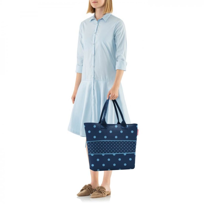 Elegantní nákupní kabelka Reisenthel Shopper e1 mixed dots blue RJ4080
