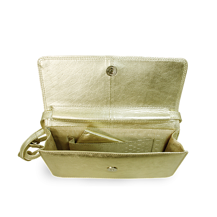 Arwel společenská kabelka - Psaníčko kožené  214-4071 zlaté