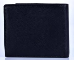 Pánská malá černá kožená peněženka LN-8697 Black