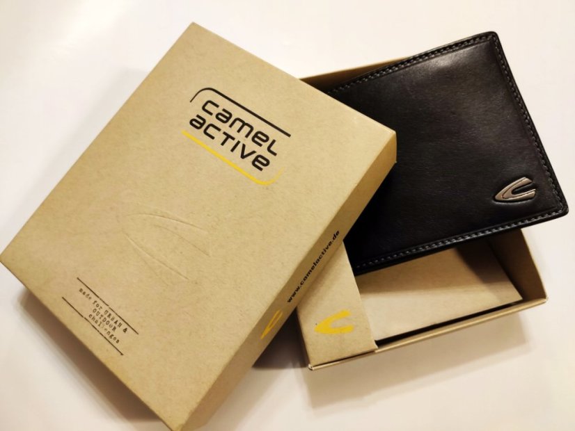 Camel Active Kožená pánská peněženka RFID ( zip na bankovky ) B34-705-60 černá
