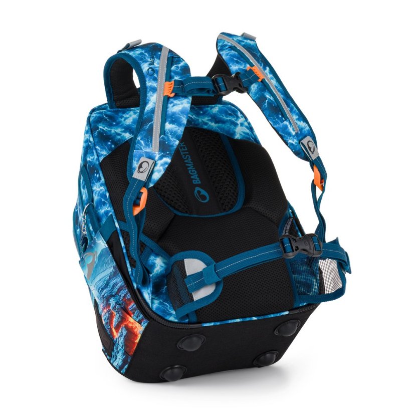 Bagmaster Malý školní set LUMI 26 D batoh, sáček a penál - drak, lehký ergonomický set pro prvňáčky