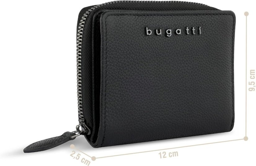 Dámská kožená peněženka Bugatti Bella 49482101 černá