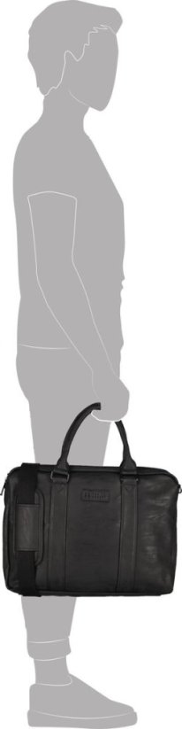 Aktovka Enrico Benetti Rotterdam laptop bag 15 inch 66691-001 černá